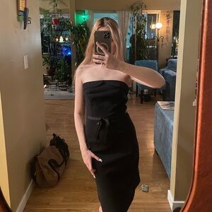 Elegant Strapless Black Dress